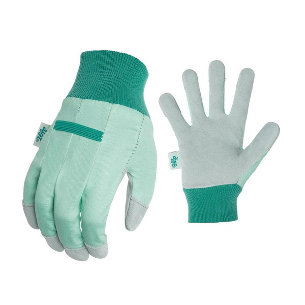 Digz Women's Medium Leather Palm With Knit Wrist Garden Glove