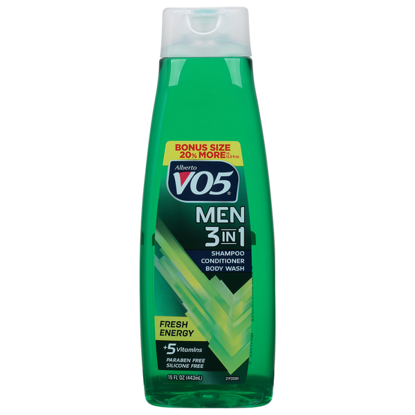Alberto VO5 Shampoo, Conditioner, Body Wash, 3 in 1, Fresh