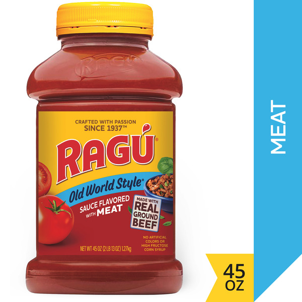 Ragu Old World Style Sauce Flavored with Meat, 45 oz