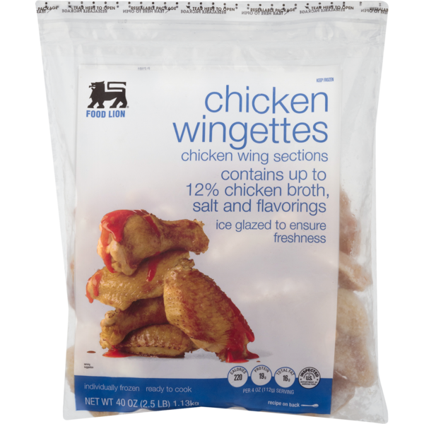Food Lion Chicken Wingettes, Bag (40 oz) Instacart