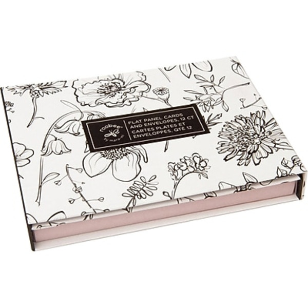 Gartner Studios loral Note Cards With Envelopes - Black, White & Assorted Colors