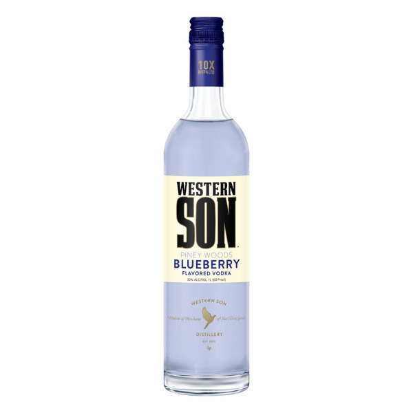 Western Son Vodka Blueberry Vodka, 1l, 60 Proof (30% ABV) Same-Day