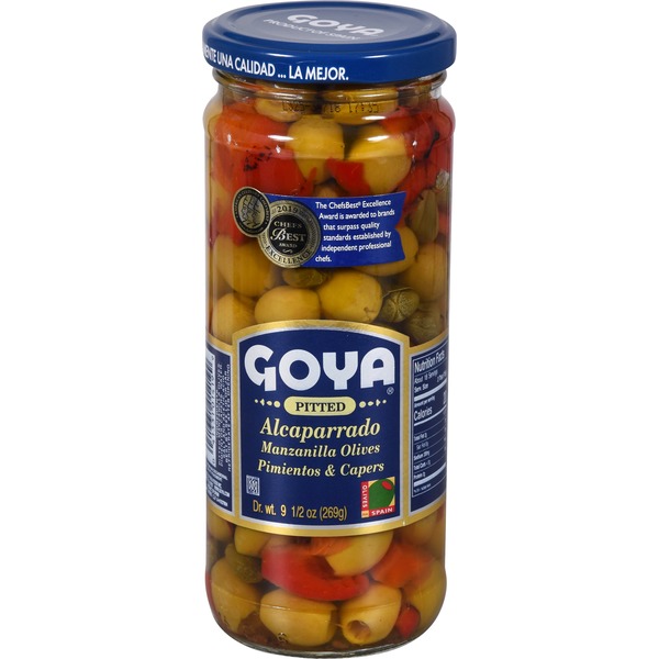 Goya Pitted Alcaparrado Manzanilla Olives, Pimientos & Capers (9.5 oz