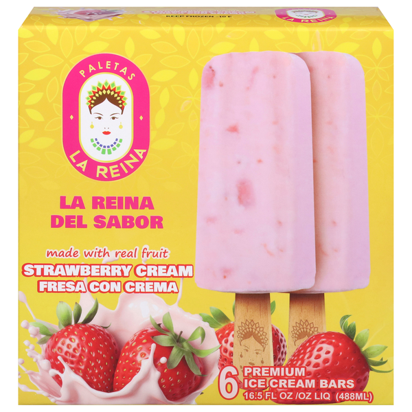 La Reina Strawberry Cream Ice Cream Bars