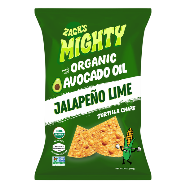 Zack's Mighty Organic Jalapeno Lime Tortilla Chips, 20 oz Same-Day