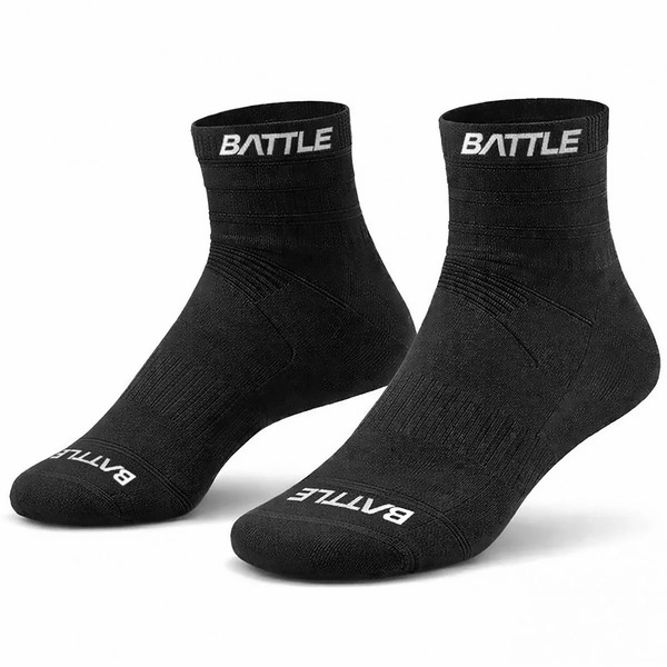 Battle AstroCrew Performance Padded Football Socks, S/M - Black