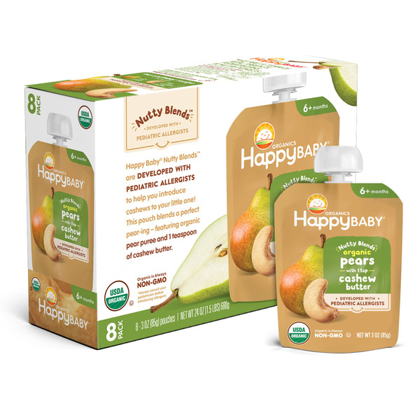Happy Baby Pear Cashew Nutty Blend Pouch