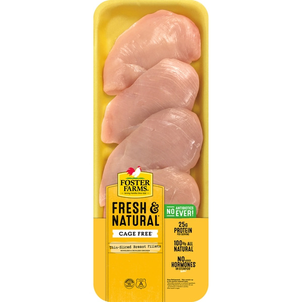 Foster Farms Fresh & Natural Chicken Breast Fillets, Max Pack