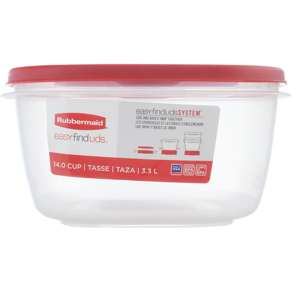 Rubbermaid Easy Find Lids Containers, 14 Cups Same-Day