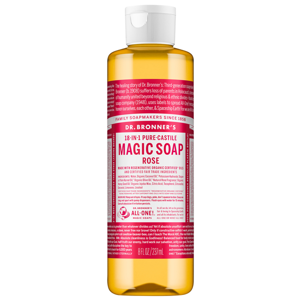 Dr. Bronner's 18-In-1 Hemp Pure-Castile Magic Soap Rose