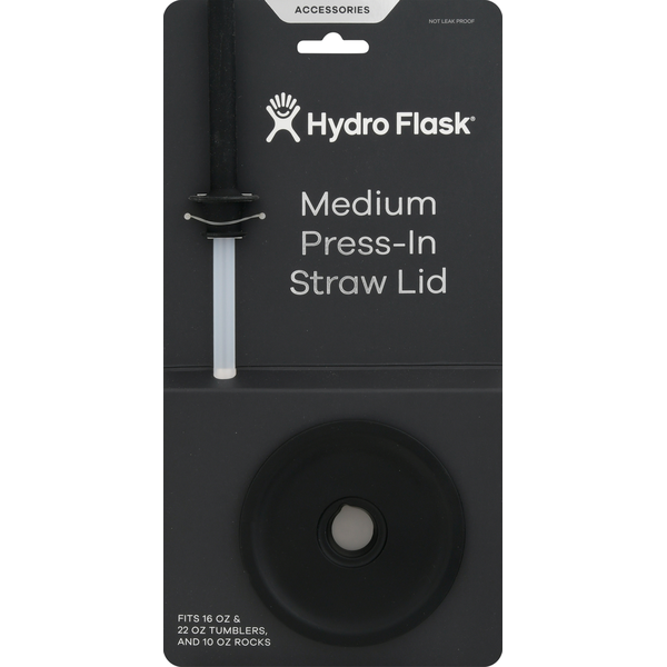 Hydro Flask Straw Lid, Press-in, Black, Medium Same-Day Delivery | Mollie  Stone's Markets