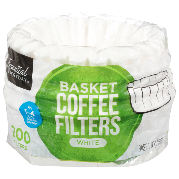 Essential Everyday Coffee Filters, Basket Style, White Paper, 1-4 Cup  Same-Day Delivery or Pickup | Cub