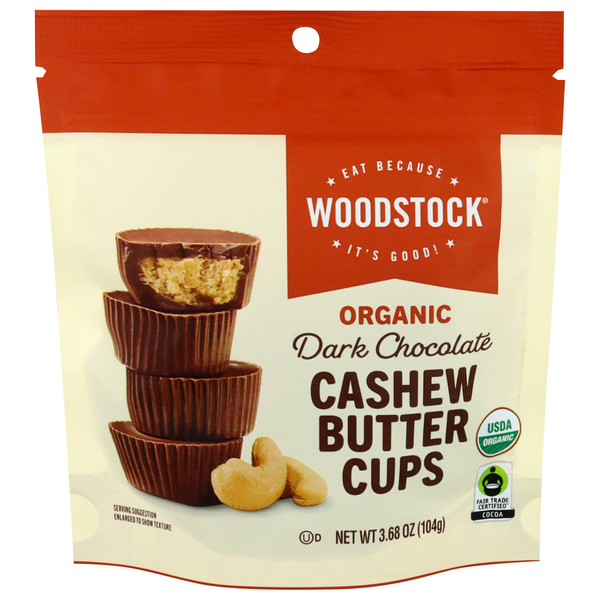 WOODSTOCK Organic Dark Chocolate Cashew Butter Cups