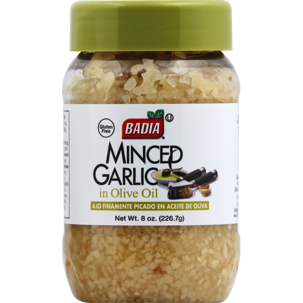 Badia Garlic, Minced, in Olive Oil (8 oz) Instacart