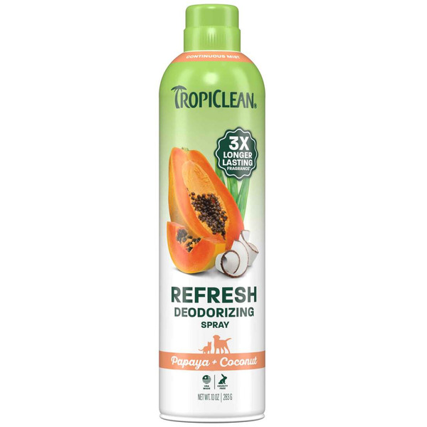 Tropi Clean Papaya & Coconut Refresh Deodorizing Spray for Dogs & Cats