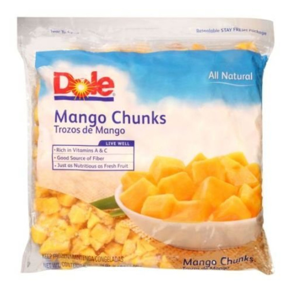 Frozen Dole - IQF Mango Chunks - 5 lbs