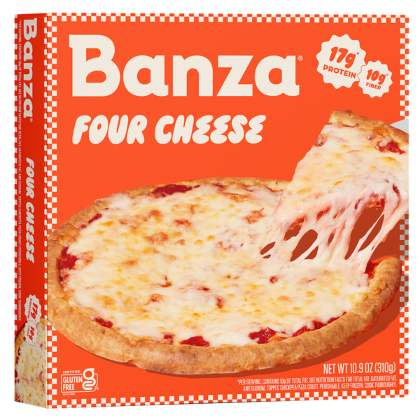Banza Four Cheese Pizza, Gluten Free, High Protein, Lower Carb