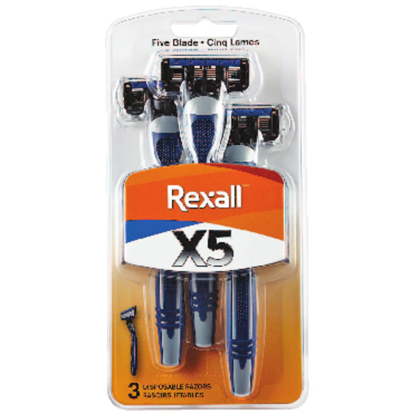 Rexall5 Blade Razor Rexall Men 5 Blade Disposable Razor Same-Day Delivery | Rexall