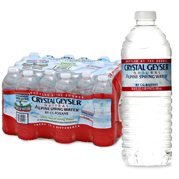 Distilled Water Crystal Geyser Alpine Spring Water - 30 Pack Of 8oz ...