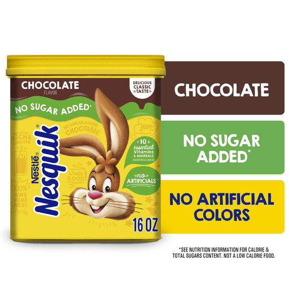Nestlé NESQUIK No Sugar Added Chocolate Flavor Powder