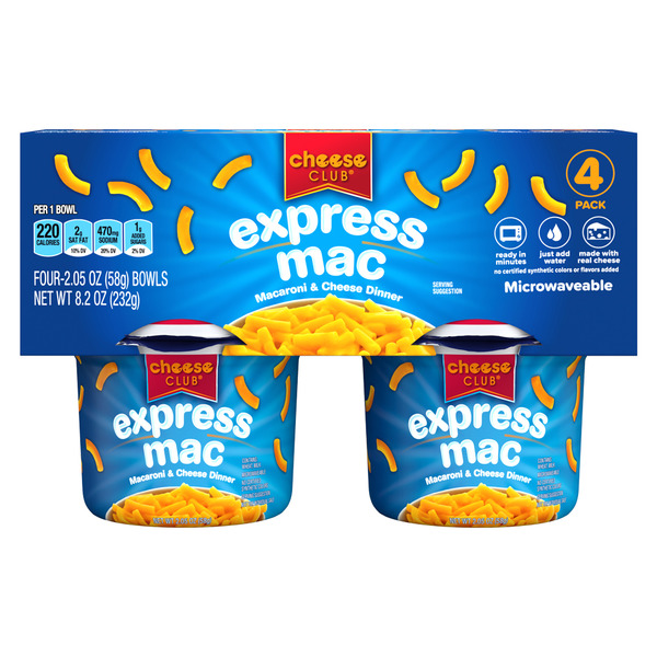 Cheese Club Express Mac & Cheese Cups 4pk