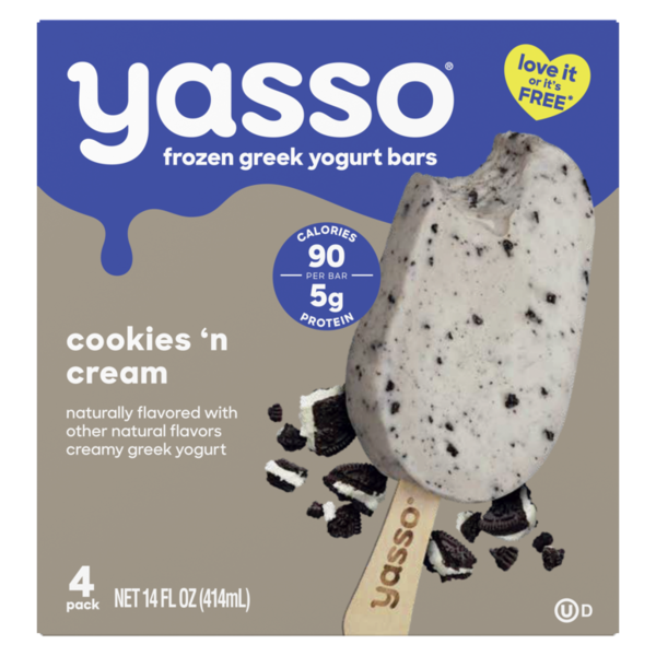 Yasso Frozen Greek Yogurt Bars Cookies N' Cream Bars Same-Day