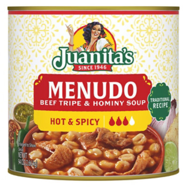 Juanita's Foods Hot & Spicy Beef Tripe & Hominy Soup