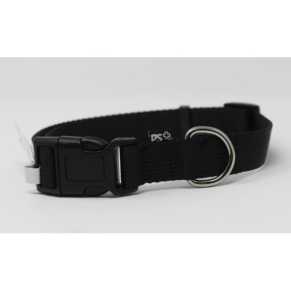 Play On Basic Adjustable Dog Collar, Large - Black