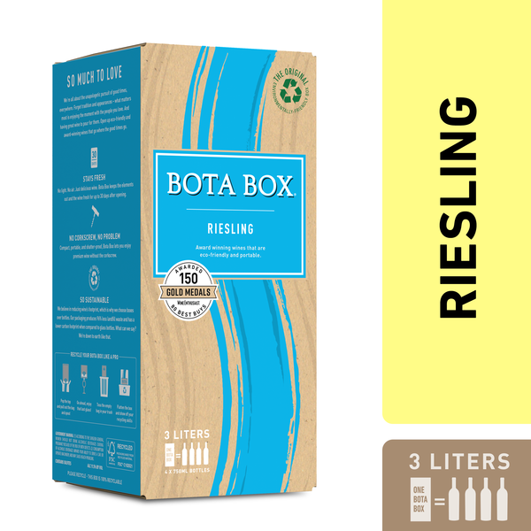 Box Riesling Bota Box Riesling White Wine 3L (Equals 4 x 750mL Glass Bottles) Same ...