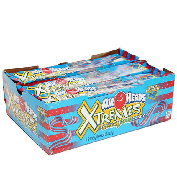 AirHeads Xtremes - Blue Raspberry Belts - 18ct/2.0 oz