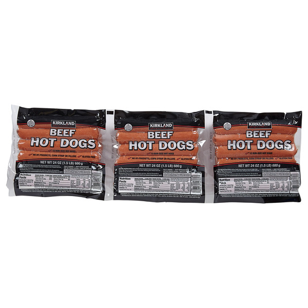Beef Hot Dogs, 3 x 1.5 lb