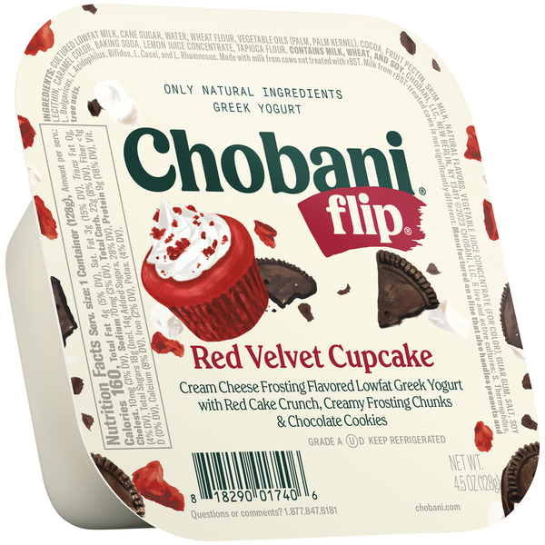 Chobani Yogurt, Greek, Red Velvet Cupcake