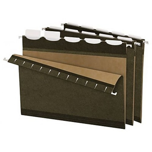 Pendaflex 42890 8.5" x 11" Standard Green Ready-Tab 1/5 Cut Tab Hanging Folder