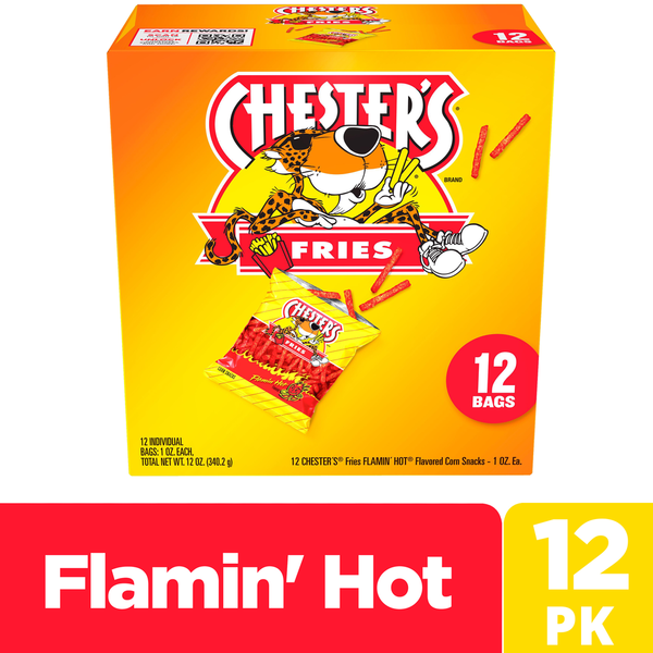 5/18.19 chip様 Chester's Fries, Flamin' Hot Flavored Corn Snacks Same-Day
