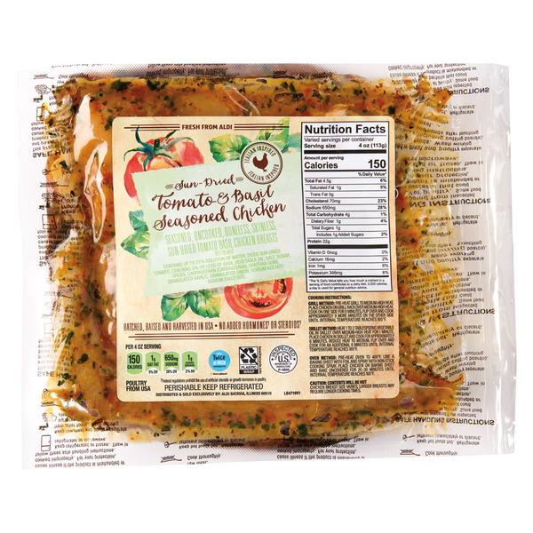 Fresh Sundried Tomato & Basil Seasoned Chicken