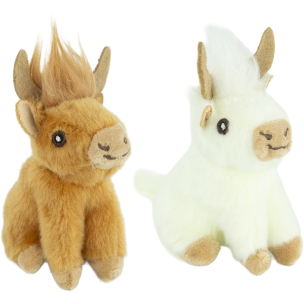 Play On Highland Cow Plush Cat Toy - Assorted