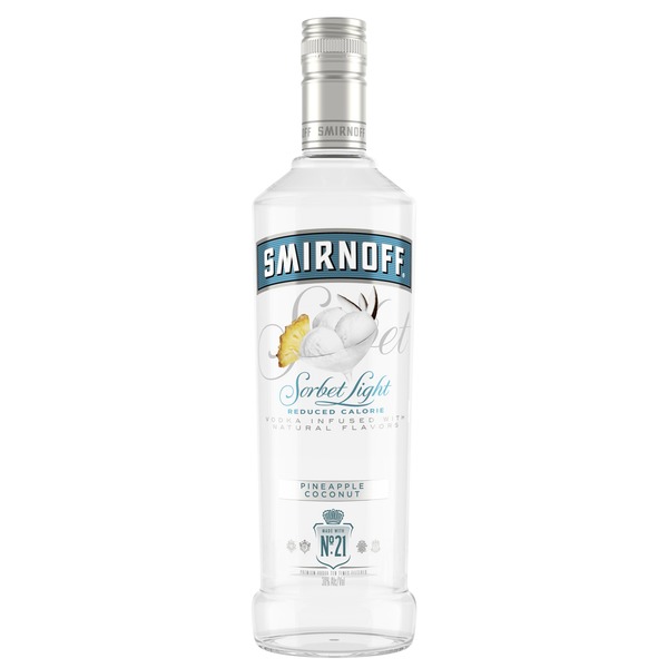 Smirnoff Sorbet Light Pineapple Coconut 60 Proof (Vodka Infused with Natural Flavors) Bottle