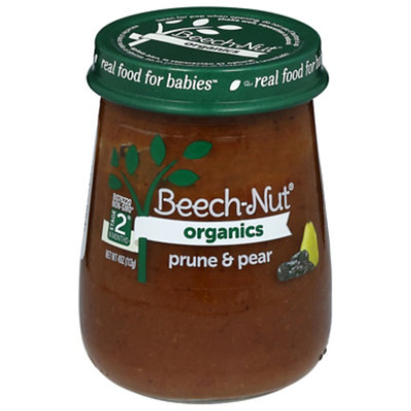 Beech-Nut Organics Stage 2 Organic Baby Food Prunes & Pears, 4 oz Jar