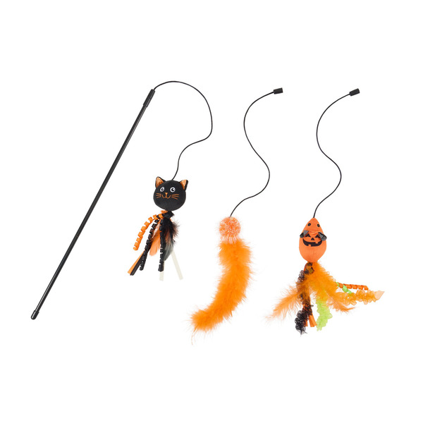 Thrills & Chills Halloween Cat Teaser Toys