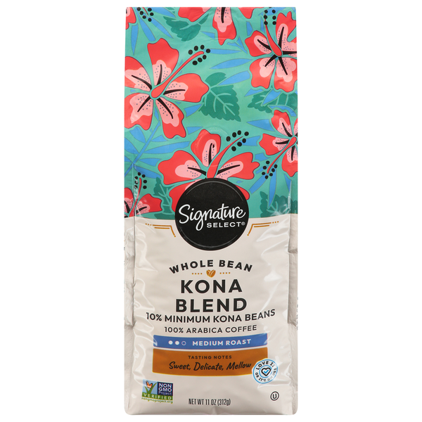 Signature SELECT Kona Blend Medium Roast Whole Bean 100% Arabica Coffee