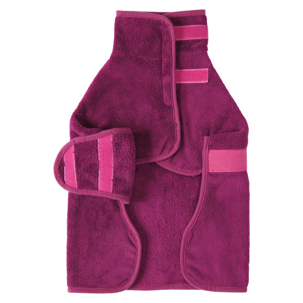 Heart to Tail Raspberry Solid Wearable Pet Towel - M