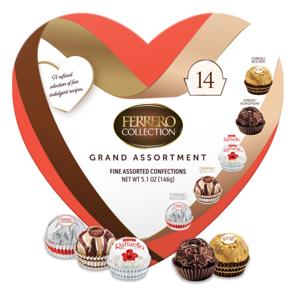 Ferrero Collection Valentine's Heart Gift Box, 14 Assorted Dark