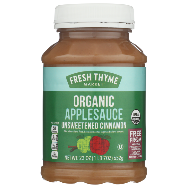 Fresh Thyme Market Organic Applesauce Unsweetened Cinnamon Same