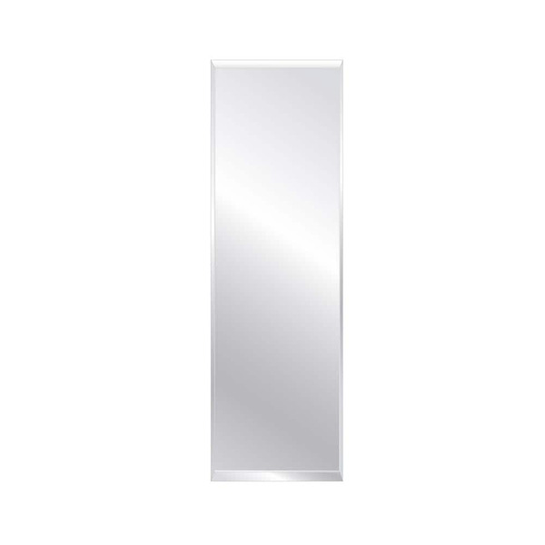 Glacier Bay 12 In. W X 48 In. H Rectangular Frameless Beveled Edge Wall Bathroom Vanity Mirror In Silver