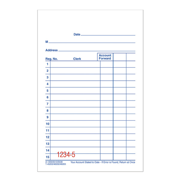 Adams 3-11/32" x 5-5/8" 50 Sets per Book 2-Part Carbonless General Purpose Sales Book