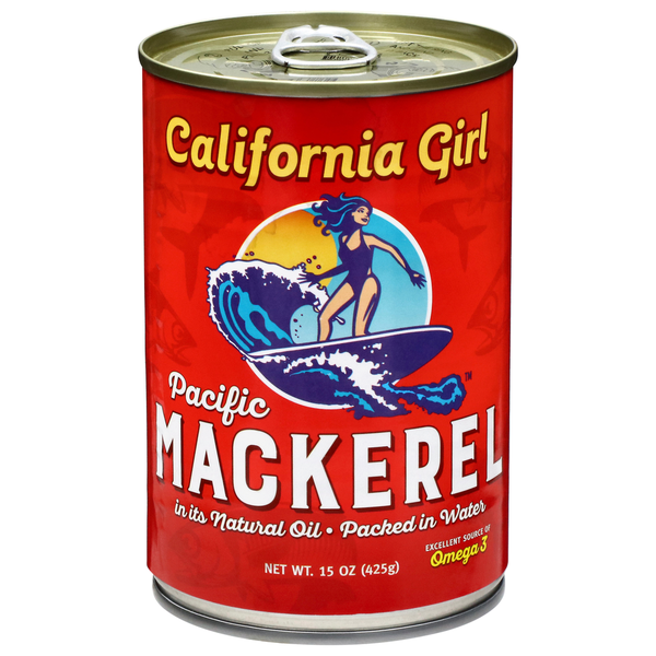 California Girl Mackerel, Premium Pacific, in Natural Oil