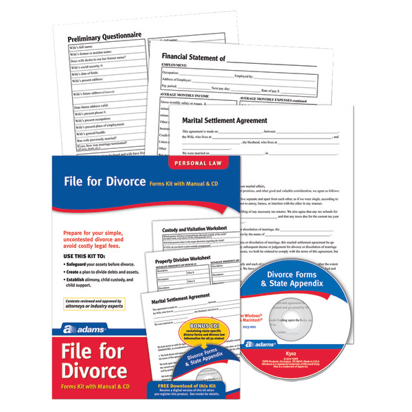 Adams File for Divorce Kit