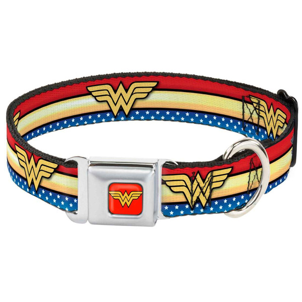 Buckle-Down Wonder Woman Polyester Neck Dog Collar, Medium