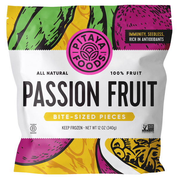 Pitaya Foods Passion Fruit Bite-Sized Pieces Seedless Same-Day