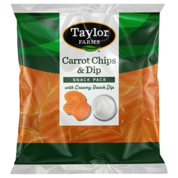 Taylor Farms Carrot Chips & Dip Snack Pack With Creamy Ranch Dip